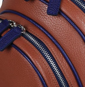 Vintage Large Capacity Genuine Leather Polo <b>Golf</b> Bags Zippered Carrying Strap Embroidery Printing Logo <b>Golf</b> Polo Leather Bags - Product Image 6