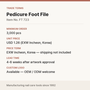 Lime à pieds coréenne 80/120 grains, nouvelle lime Net Pedi, logo personnalisé OEM pour salon, vente en gros - Product Image 5