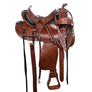 Silla de Montar para Caballo al por Mayor, Diseño Personalizado, Logotipo, Cuero, Silla de Montar Occidental, Color Personalizado, Se Acepta OEM, Hecho en Pakistán - Product Image 1