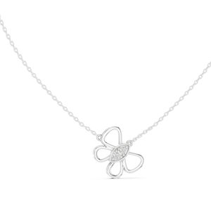 Pendentif en or jaune 14 carats avec diamant rond cultivé en laboratoire pour femmes |   Vêtements de soirée |   Nouveau diamant cultivé - Product Image 3