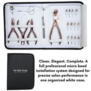 Salon Grade Stainless Steel Hair Extension Tools Kit I-Tip Silicone Beads Plier Tape-In Pressing Plier Hook Loop Mini Scissor - Product Image 6