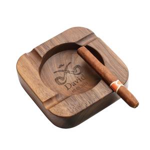 Cendrier de table carré en bois naturel fait main, style américain, pour la décoration de la maison, cadeau à prix abordable - Product Image 6