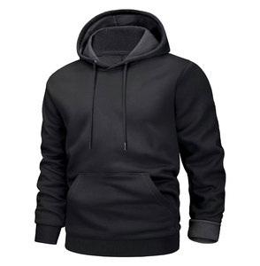 <b>Men</b> Winter Oversized Zipper-Up Hoodie <b>Black</b> Lightweight Cotton Front Logo Digital Printing Casual Streetwear for Daily Wear - Product Image 1