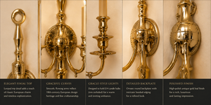 Statement Venetian Baroque Luxury <b>Wall</b> <b>Sconce</b> Decorative <b>Wall</b> <b>Light</b> with Elaborate Ornamental Mirror Detailing, Decorative Brass - Product Image 6