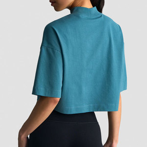Camiseta de Manga Corta para Mujer, Talla Grande, Corte Ajustado, Cuello Redondo, 100% Poliéster, Manga con Vuelo, Personalizada, Nueva Colección de Verano - Product Image 2