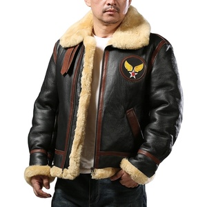 Veste en cuir véritable pour homme, design de mode de haute qualité, nouvelle arrivée, fourrure de mouton, qualité supérieure, vente en gros OEM - Product Image 3