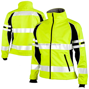 Chaqueta DE SEGURIDAD reflectante de manga larga de alta visibilidad personalizada estilo bombardero de poliéster impermeable ropa de trabajo Clase 3 reflectividad - Product Image 1
