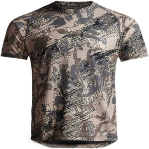 T-shirt de pêche et de chasse pour homme grande taille, camouflage numérique délavé, personnalisable sur le devant, séchage rapide, respirant, en coton biologique, pour activités de plein air - Product Image 1