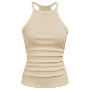 Womens Ribbed Racerback <b>Tank</b> <b>Top</b> Sleeveless Slim Fit Stretch <b>Knit</b> Camisole Casual Summer Basic Daily Wear Shirt Breathable Xxs - Product Image 3