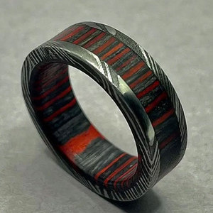 Damascus <b>Steel</b> <b>Ring</b> Handmade Modern Style Jewelry for Men Damascus <b>Steel</b> <b>Ring</b> Handmade Everyday Fashion Band Comfortable Design - Product Image 2