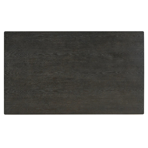 Bureau d'ordinateur rectangulaire noir, table d'écriture rustique en bois grainé pour le bureau à domicile ou l'étude - Product Image 5