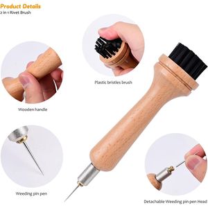 Rodillo aplicador de vinilo 2 en 1, herramientas para rotulación de vehículos, rodillo de esponja para papel pintado, cepillo aplicador de remaches, herramienta de eliminación de burbujas, lápiz aplicador, adhesivo en V para películas de coche - Product Image 2