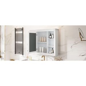 Moderno armadietto dei medicinali da 35 ''X 27.5'' a parete con 6 scaffali aperti specchio di stoccaggio del bagno senza vanità non incluso - Product Image 3