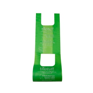Wholesale HAPLAST 100% <b>Compostable</b> Biodegradable PLA LDPE T-Shirt Handle <b>Bag</b> with Valve Heat Seal for Business & Shopping - Product Image 1