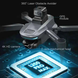 Drone L200 pour débutants, mini caméra 4K, cardan 2 axes, GPS FPV avec moteur sans balais, télécommande et évitement d'obstacles - Product Image 5