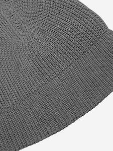 Bonnet en tricot gris pour homme, couleur unie, décontracté, chaud pour l'hiver, acrylique, taille adulte 56-58 cm - Product Image 4