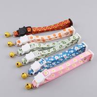 Sunshine Gepersonaliseerde Leuke Verstelbare Polyester Kat Hond Halsband Fruitprint Afneembare Puppybel Veiligheidsontgrendeling