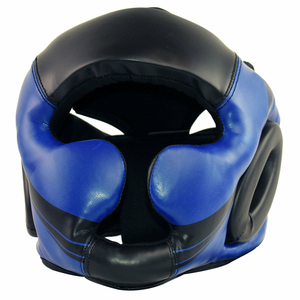 Casque de boxe en cuir PU, casque de protection sportif pour adultes, unisexe, rouge et noir - Product Image 4