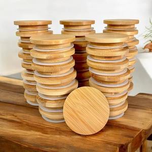 Tapas de Madera Natural para Frascos de Vidrio con Anillo de Silicona, Cierre Hermético - Product Image 3