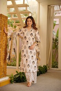 Ensemble Kurti et Palazzo imprimé pour femme, en coton lourd indien et pakistanais, avec dupatta imprimée, idéal pour le bureau, les fêtes ou les occasions décontractées, séchage rapide - Product Image 4