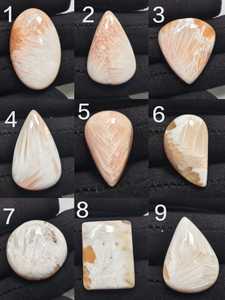 Cabujón de Scolecita Rosa Melocotón Natural, Gema Suelta de Formas Mixtas (Ovalada, Cojín, Redonda, Marquesa), Piedra Lisa para Fabricación de Joyas - Product Image 1