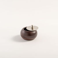 Ensemble de brûleurs d'encens en bois de luxe avec support en acier inoxydable pour Bakhoor et charbon d'oud, boîte de rangement décorative avec couvercle