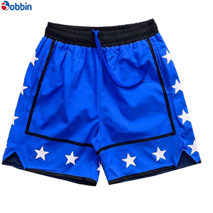 Shorts pour hommes personnalisés, best-sellers, pas chers, patchwork, impression sérigraphique, polyester, pour la course à pied, le basketball, l'entraînement, respirants, pour la salle de sport - Product Image 1