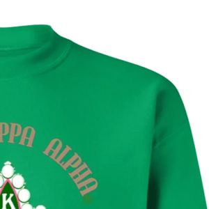 Sudadera Verde AKA con Gráficos, Cuello Redondo, Manga Larga, Puños Acanalados, Informal, para Mujer, Top de Felpa, Moda Urbana, para Uso Diario - Product Image 3