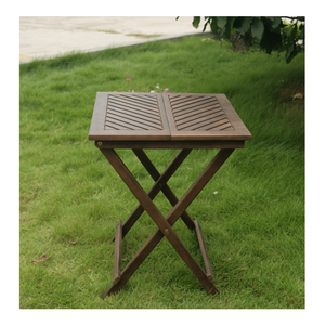 Table de pique-nique pliable en bois d'acacia massif certifié FSC, pour jardin, balcon, design moderne, durable, facile à transporter, Minh Phuoc - Product Image 1