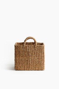 <b>Square</b> grass <b>basket</b> with two handles Handmade Storage <b>Basket</b> Wholesale eco-friendly Made in Vietnam - Product Image 6