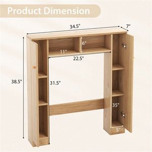 Mobile Bagno Moderno in Legno, Armadietto Indipendente per WC, Soluzione di Stoccaggio Ecologica per Casa, Camera da Letto, Magazzino, Palestra, Scuola, Ufficio - Product Image 4