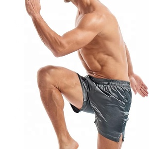 Dark Gray <b>Satin</b> <b>Mens</b> <b>Satin</b> <b>Boxers</b> Lounge Shorts Solid Color Outdoors Casual Beach Shorts Quick Dry <b>Men</b> Sweat Shorts - Product Image 5