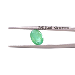 Émeraude ovale naturelle du Zambie 1,27 ct, pierre précieuse naturelle à facettes, prête à l'emploi pour la fabrication de bijoux - Product Image 3