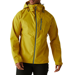 Vestes coupe-vent personnalisées en gros pour hommes, à col montant, à capuche, imperméables, respirantes, matelassées, pour la pluie et la neige - Product Image 1