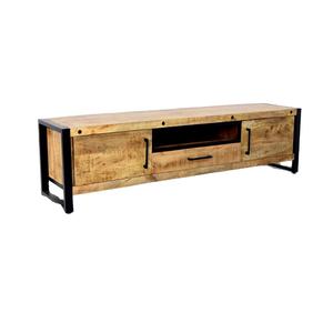 <b>Modern</b> Industrial Farmhouse Traditional Solid Mango Wood <b>TV</b> Unit <b>Stand</b> Extendable Drawer Storage Cabinet Home Office Hotel - Product Image 5