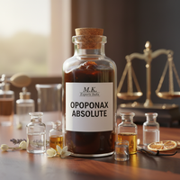 Huile de Résine d'Opoponax Absolue de Haute Qualité, Ingrédient Naturel de Base pour Parfums Balsamiques et Produits d'Aromathérapie de Luxe