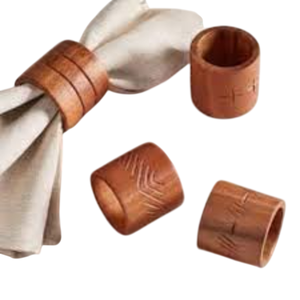 Premium <b>Silver</b> Hammered Metal Napkin <b>Rings</b> <b>Set</b> Handmade Round Stainless Steel Serviette Holders For Hotel Banquet & Home Dining - Product Image 3