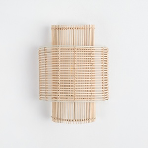 Supplier cost rattan wall <b>lights</b> high quality natural <b>sconce</b> bedroom stairway decor lighting - Product Image 5