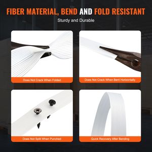 Rotolo di Cinghia in Corda Intrecciata Resistente, Lunghezza 330FT, Larghezza 3/4'', Spessore 0,03'', Resistenza alla Rottura 1763 Libbre, Materiale PP - Product Image 3