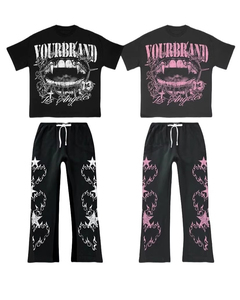 Custom Printed Vintage Maternity Winter Tracksuit Two-Piece Set | Oversized Hoodie Jogger <b>Pants</b> | Streetwear Design | Men's 100% - Product Image 4