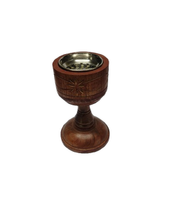 Porta Incienso de Madera Natural con Tapa de Madera, Elegante Quemador de Incienso de Madera con Tapa Protectora Quemador de Incienso de Madera de Mango - Product Image 2