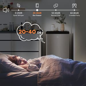 "3 Cu Ft Household/Hotel/RV Upright <b>Freezer</b> with Reversible Door Energy Efficient <b>Silver</b> Single Door" - Product Image 6