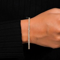 Pulsera de Diamantes Cultivados en Laboratorio, Corte Brillante Redondo, con Certificado IGI, Joyería de Lujo para Mujer