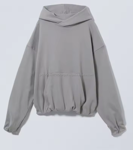 Sweat-shirt à capuche surdimensionné pour hommes en coton éponge français de haute qualité coupe Boxy OEM - Product Image 2