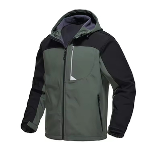 Veste softshell pour homme, coupe-vent, à capuche, en polaire, imperméable, pour sports d'hiver et activités de plein air, OEM - Product Image 1