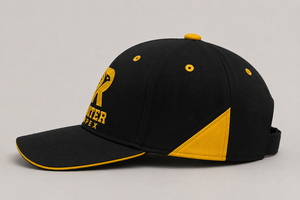 Gorra de Béisbol RUITER IMPEX Negra y Amarilla con Logotipo Bordado en 3D, Unisex, Casual, Ajustable, 100% Algodón, 58-60CM - Product Image 2