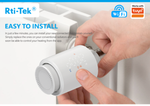 Valve thermostatique intelligente Wi-Fi TUYA pour <span class=keywords><strong>radiateur</strong></span> LED, <span class=keywords><strong>compatible</strong></span> avec <span class=keywords><strong>Alexa</strong></span> et Google Home, pour systèmes de chauffage au sol en appartement - Product Image 5