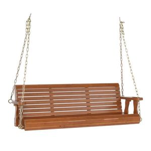 Dondolo da Giardino in Cedro da 1,5 m con Catena in Ferro, Capacità 227 kg, Struttura in Legno Marrone Scuro (Struttura del Dondolo Non Inclusa) - Product Image 1