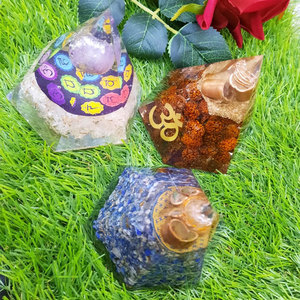 Pirámide de Orgonita para Meditación, Pirámide de Tortuga de Cobre, Producto de Sanación Reiki de la India - Product Image 5