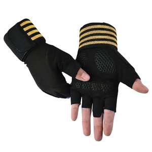 Gants de cyclisme unisexes respirants en polyester à demi-doigts pour sports de plein air, protection UV, antichoc, VTT - Product Image 3
